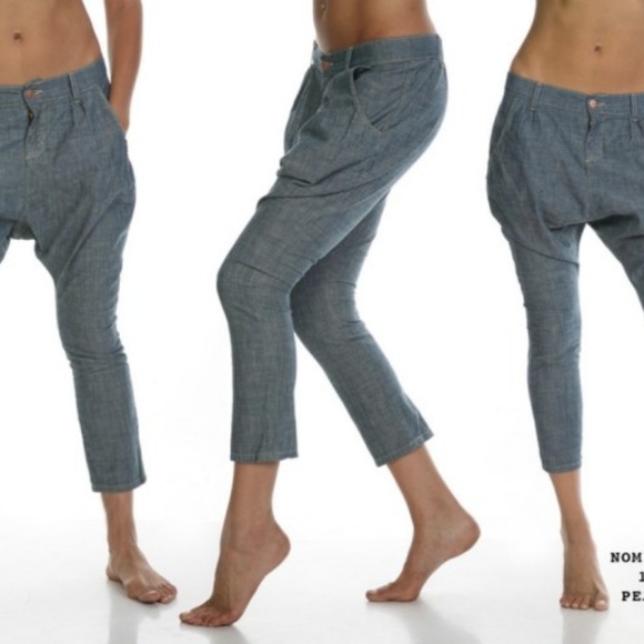 BOGO 🆓! Pray For Mother Nature Chambray Trousers - Picture 3 of 8
